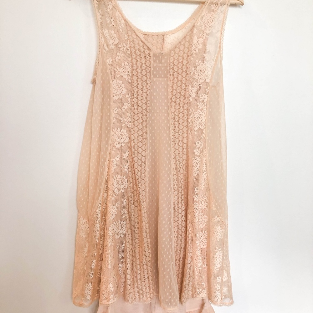 NWOT Free People Pink Blush Lace Dress - Picture 5 of 5